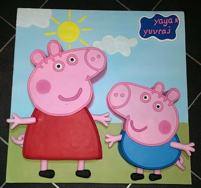 Peppa & George - Cake by Party Cakes