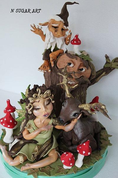 Sugar art collaboration Woodland Fairy - Cake by N SUGAR ART