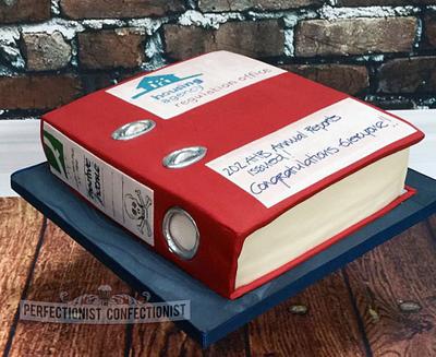 Red Lever Arch Folder Cake!! - Cake by Niamh Geraghty, Perfectionist Confectionist