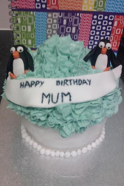 birthday penguins - Cake by amy