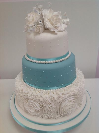 Tiffany ruffle rose - Cake by helen Jane Cake Design 