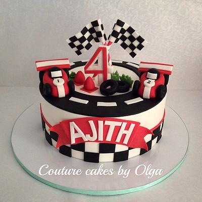 Rally cars bd cake - Cake by Couture cakes by Olga
