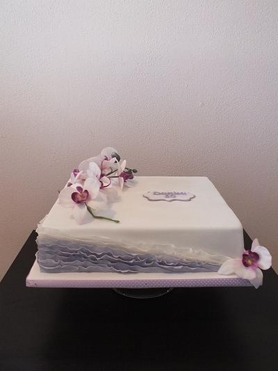 cake with orchid - Cake by Janeta Kullová