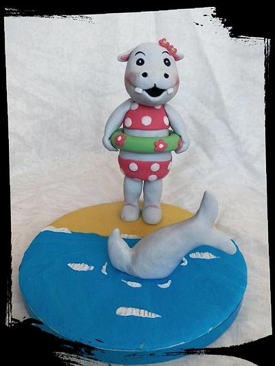 Hippo on the beach.... - Cake by Petra