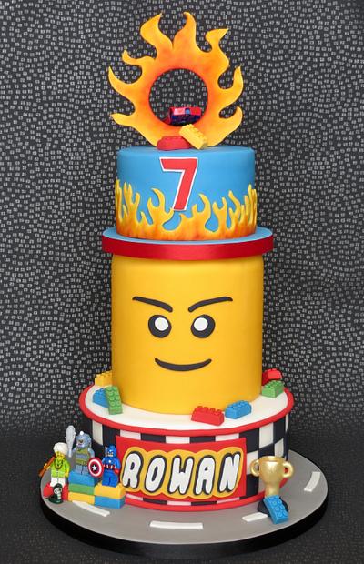 Lego and Hot Wheels Cake - Cake by Pam 