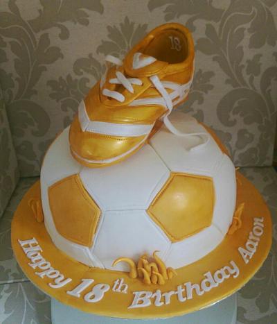 Golden Football Boot - Cake by MySugarFairyCakes