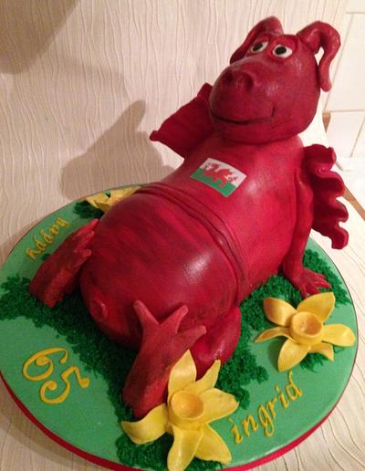 Red Welsh Dragon - Cake by Fancy Creations Ltd