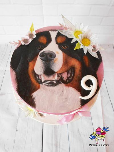 Bernese mountain dog - Cake by Petra Krátká (Petu Cakes)