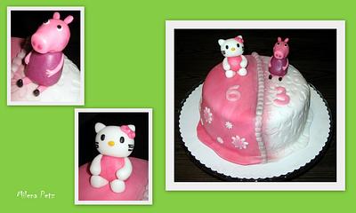Hello Kitty and Peppa Pig - Cake by MP Cakes