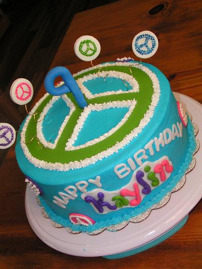 Peace signs! - Cake by Cake Creations by Christy