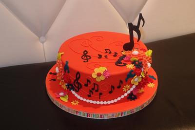 Bright Girly Cake - Cake by CandyCakesPreston