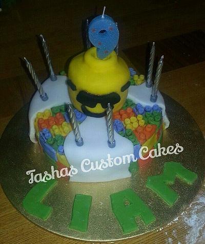 Lego Head cake for my stepsons birthday - Cake by Tasha's Custom Cakes