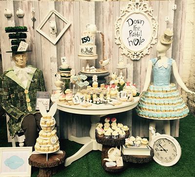 Alice in wonderland 150th Anniversary Cake Display - Cake by Sugar Boutique