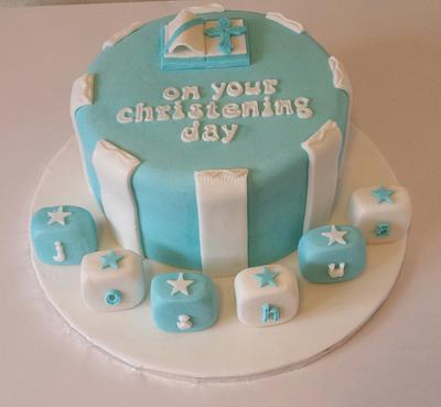 Joshua's christening cake - Cake by Bert's Bakes