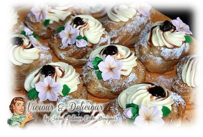 Decorated "Zeppole di San Giuseppe" - Cake by Sara Solimes Party solutions