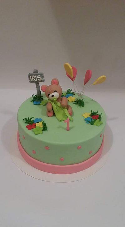 Teddy love green - Cake by Zerina