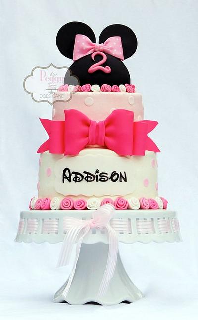 Ribbon Rose Minnie  - Cake by Peggy Does Cake