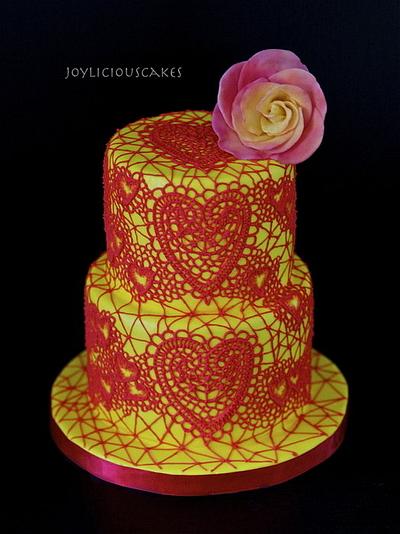 Valentine Lace - Cake by Joyliciouscakes