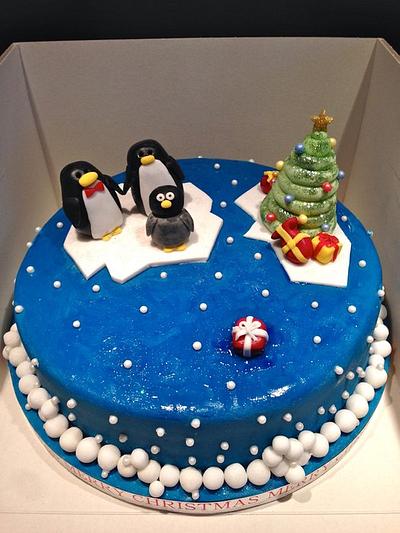 Penguin Family Cake for Christmas  - Cake by Charlie Webb