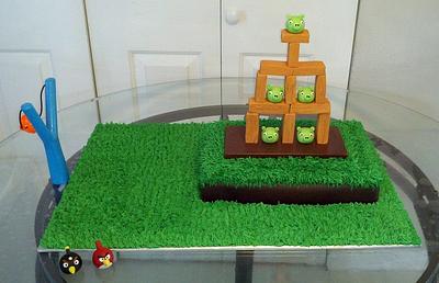 Playable Angry Bird Cake - Cake by Kimberly Cerimele