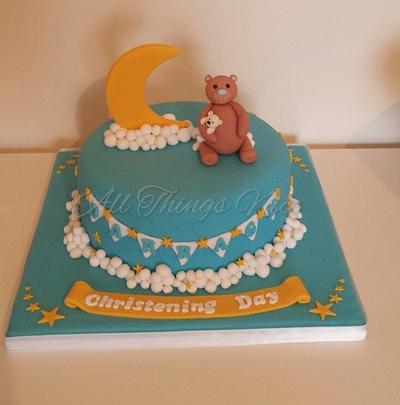 Teddy christening cake - Cake by All things nice 