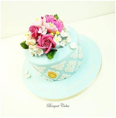 Spring flowers cake - Cake by Ghada _ Bouquet cakes