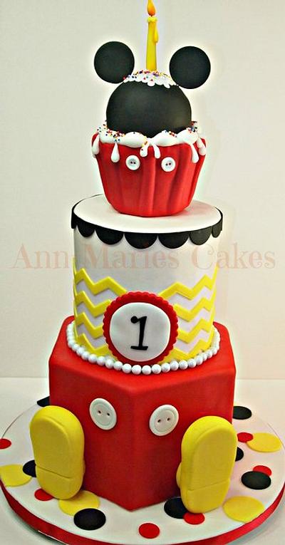 Mickey Mouse Chevron - Cake by Ann-Marie Youngblood