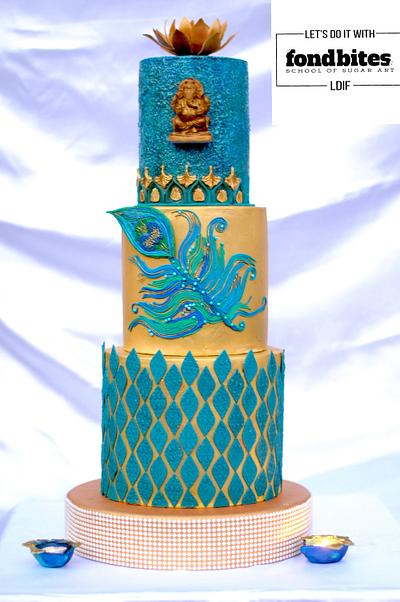  Cake's name: ele’gance sarcelle - Cake by Sugar cottage by pooja 