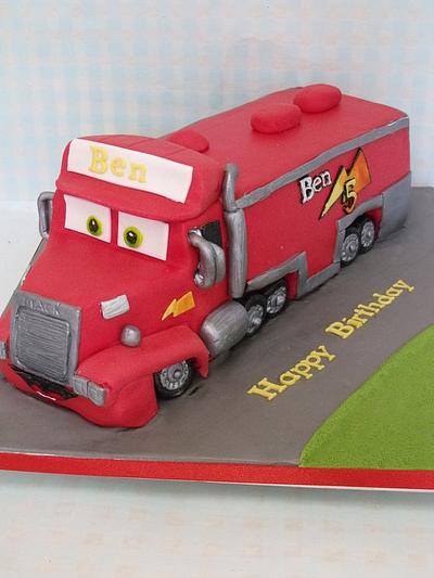 mack from cars cake  - Cake by zoe