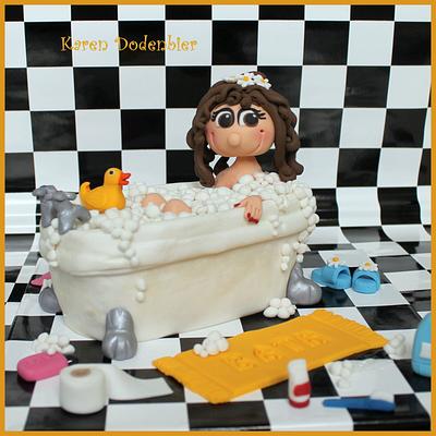 Daisy in bath! - Cake by Karen Dodenbier