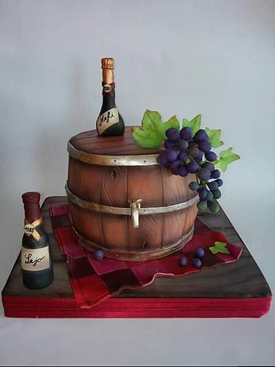Wine bars and grape - Cake by Milica