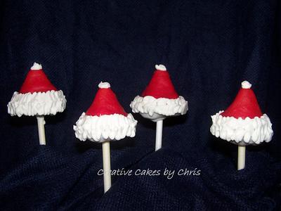 Santa Hat Cake Pops - Cake by Creative Cakes by Chris