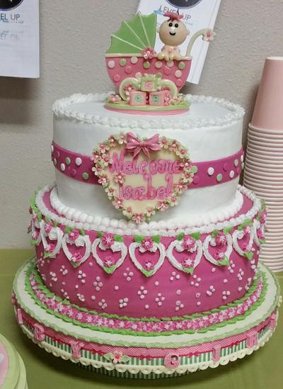 Baby Carriage Baby Shower Cake - Cake by Eicie Does It Custom Cakes