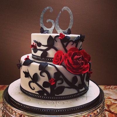 Black & White Elegance - Cake by Baked by Veronica
