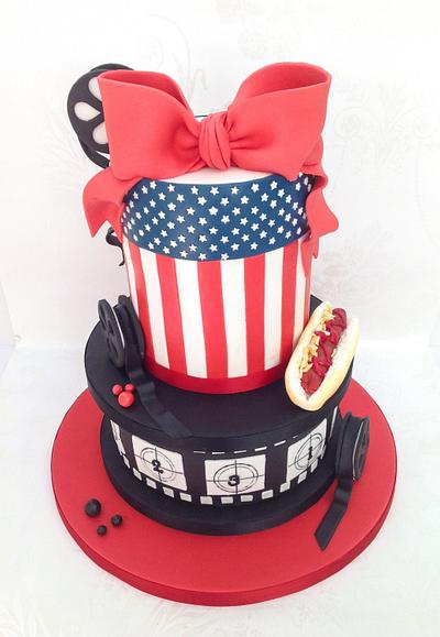 America and Movies - Cake by Samantha's Cake Design
