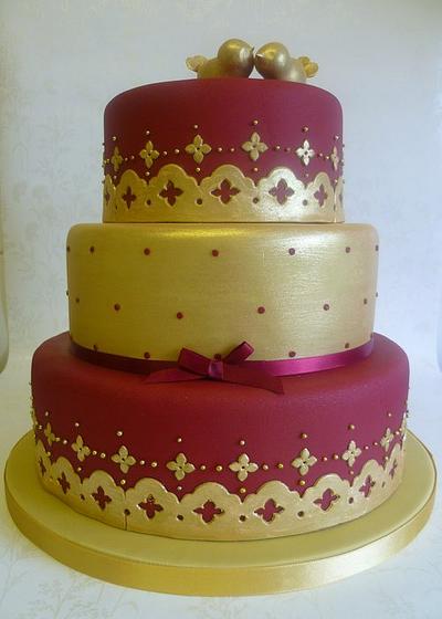Asian inspired Baroque Wedding cake - Cake by Marcia Campbell
