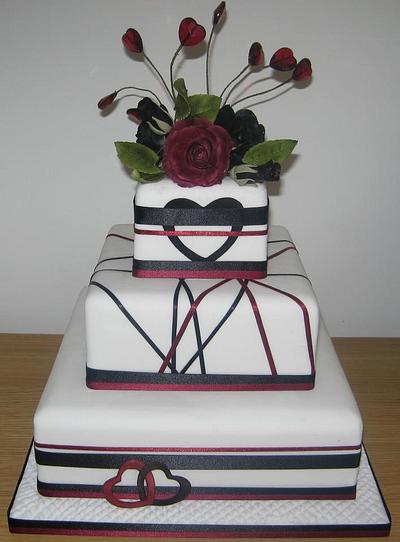 Square wedding cake - Cake by Icing to Slicing