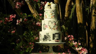 'boho' style wedding cake - Cake by Nerida