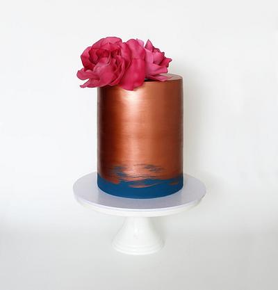 Rose Gold & Navy - Cake by Sweet Tiers - Helena Kastanis