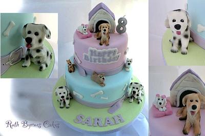 Sarah's 8th Birthday puppy cake - Cake by Ruth Byrnes