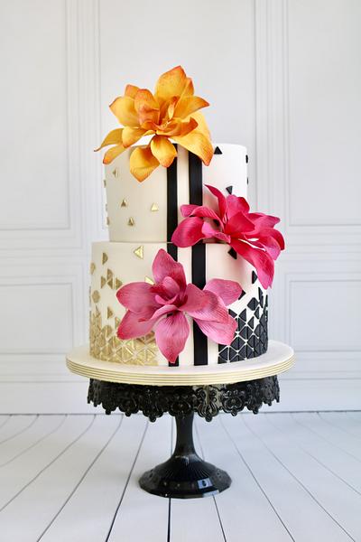 Flowers & Geometry - Cake by tomima