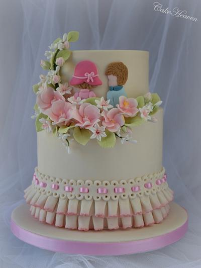 Romantic Valentine's Day Cake - Cake by CakeHeaven by Marlene