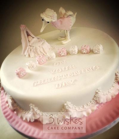 Classic Christening Cake - Cake by 3 Wishes Cake Co