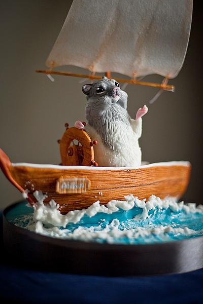 Hamster on a boat - Cake by LidiaNadolska