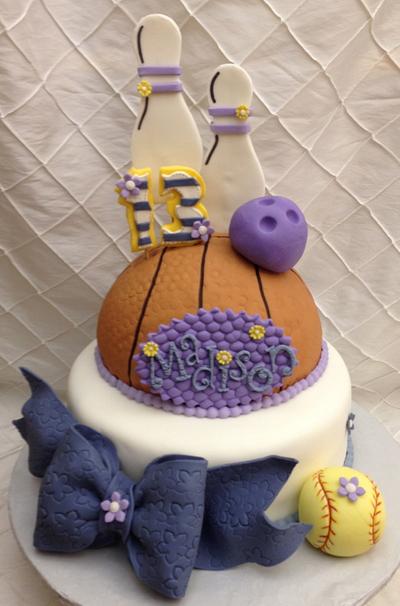 Girly Sports Cake - Cake by Maggie Rosario