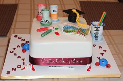 Chemistry Major Graduation Cake - Cake by Sonya