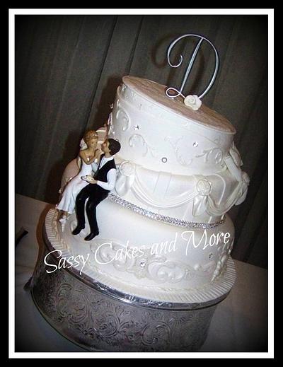 Topsy Turvy Wedding - Cake by SassyCakesandMore