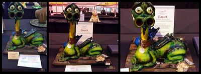 Errol the Swamp Dragon, My Silver award winning Cake International entry - Cake by Helenmarie's Cake Boutique