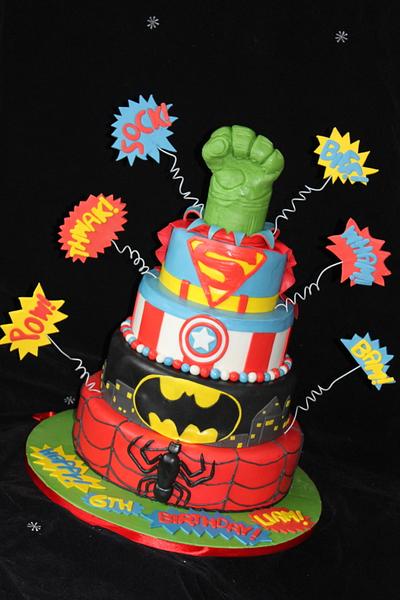 My version of the 'Superhero' cake  - Cake by karenstaylormadecake