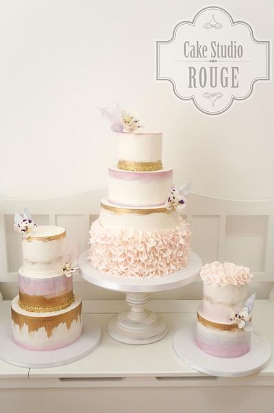 Watercolour wedding cakes - Cake by Ceca79